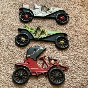 Antique car wall art cast metal